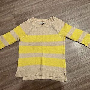 Loft Striped Sweater (Yellow Beige)